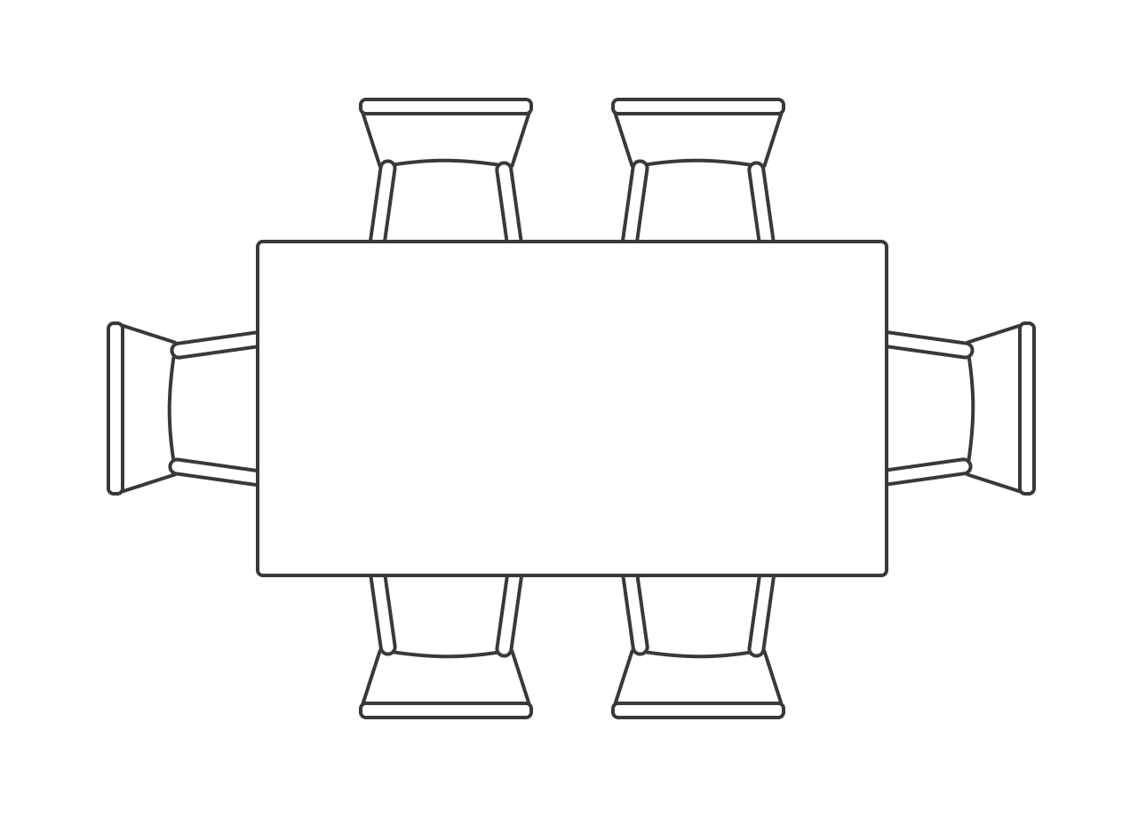 Стол-трансформер, прямоугольный, 6 мест, с торцевыми